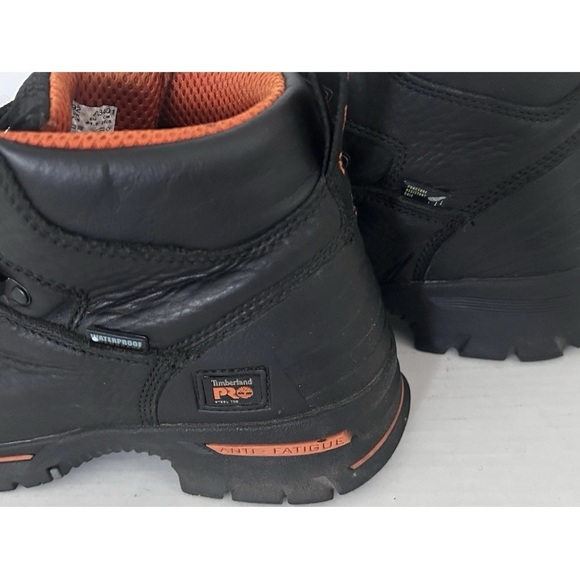 Timberland PRO Endurance 6 Inch Steel Toe Work Boots Size 8.5  Black - Some wear
